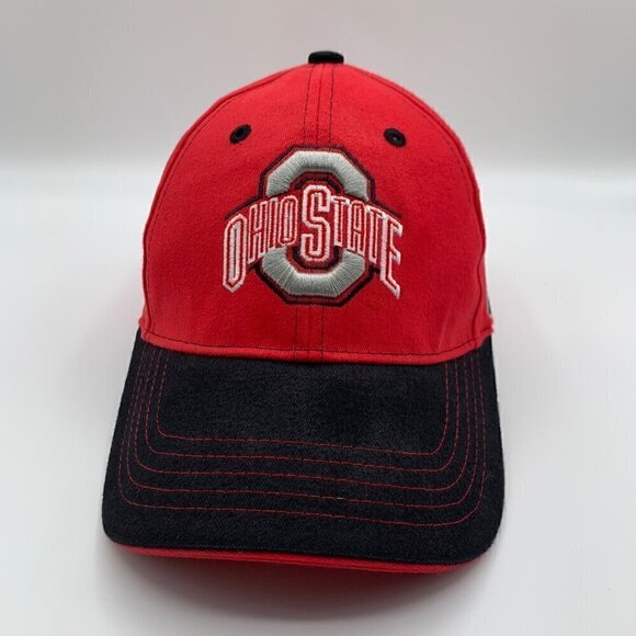 Ohio State Buckeyes NCAA Red Black Donegal Bay Strapback Hat - Picture 2 of 5